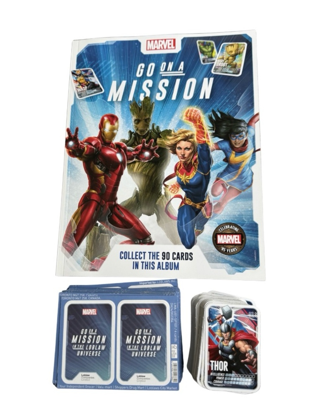 Marvel Go On A Mission Book Complete With Cards Plus